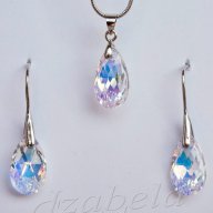 Комплект Сваровски "pear-shaped'' Swarovski , снимка 3 - Бижутерийни комплекти - 10046645