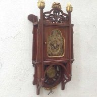 Стенен часовник Friedrich Mauthe в стил Сецесион-Германия от нач.ххв., снимка 2 - Други - 13459020