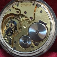 Zenith Сребърен джобен часовник Zenith, снимка 4 - Други - 15412641