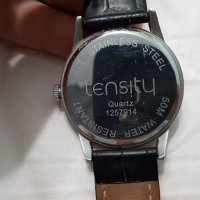 Мъжки стилен часовник TENSITY с черна кожена каишка, снимка 3 - Мъжки - 21534219