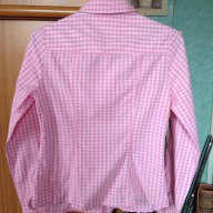 Дамска карирана риза розово и бяло каре Clockhouse М, снимка 6 - Ризи - 17638001