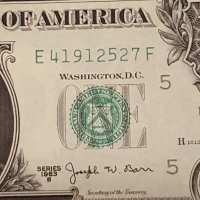 SCARCE " BARR NOTE " $ 1 DOLLAR 1963-B UNC, снимка 1 - Нумизматика и бонистика - 18802193