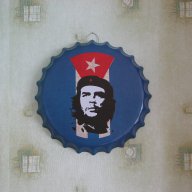 Че Гевара Голяма табела във формата на капачка за бутилка бира кока кола швепс картина стена декор, снимка 2 - Декорация за дома - 13273624