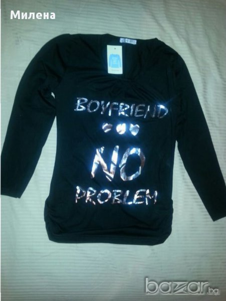 Нова! Черна дамска блуза L размер, снимка 1