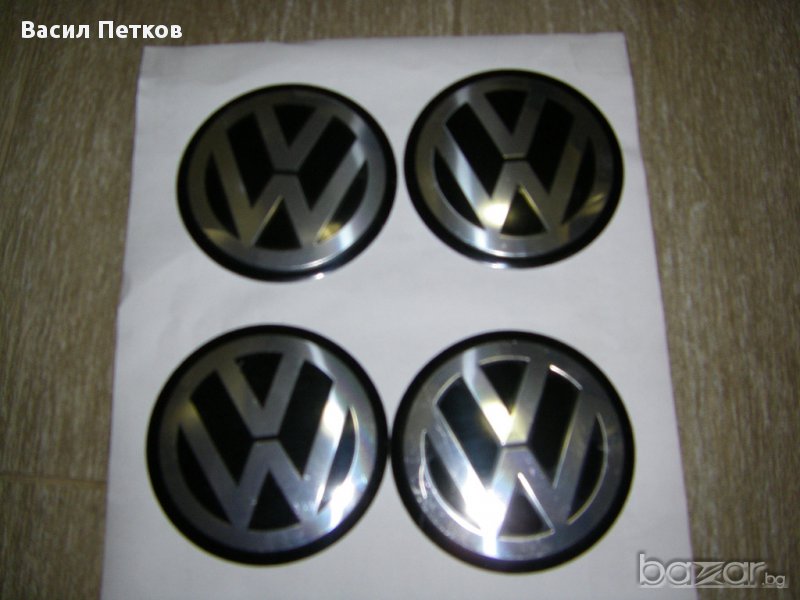 Метални емблеми VW за ключове, за тасове и  за капачки - ф 14;56;70;75 и 90 mm, снимка 1