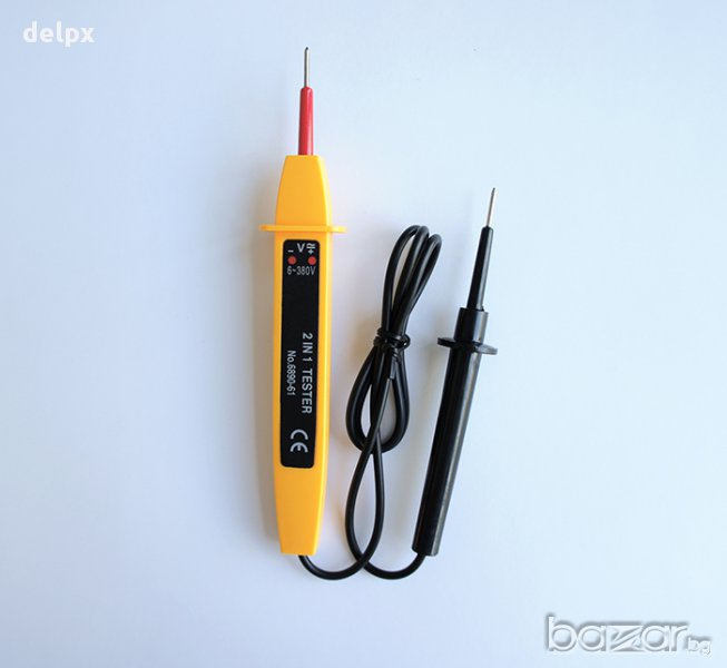 Тестер на напрежение 2в1 6-380VAC/VDC, снимка 1