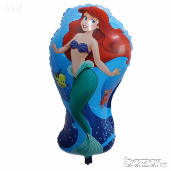 Малката русалка Ариел и Приятели огромен фолио фолиев гигант балон хелий и въздух, снимка 1
