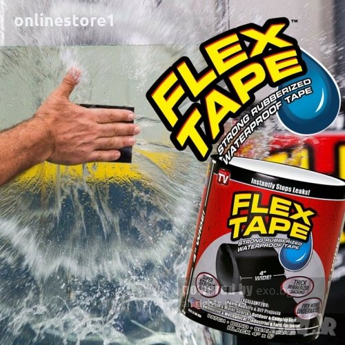 Лента водоустойчива самозалепяща се тиксо Flex Tape, снимка 1