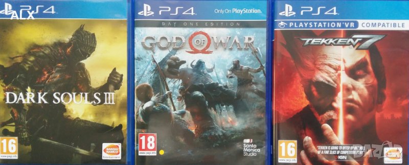 Dark Souls III God of War Tekken 7 игри за ps 4 playstation 4, снимка 1