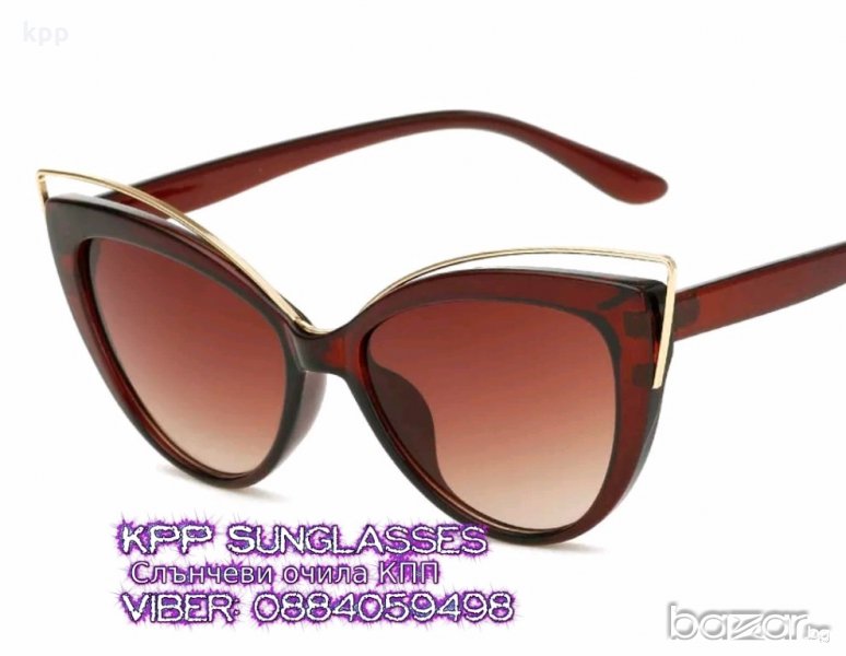слънчеви очила котешки цвят бордо, снимка 1