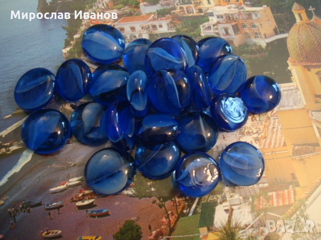 " Тъмно синъо " - стъклени перли, снимка 4 - Декорация за дома - 22700264