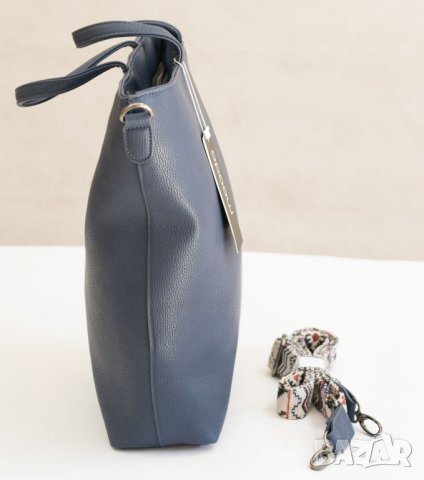 Голяма дамска тъмносиня чанта Moodo , снимка 3 - Чанти - 22905378