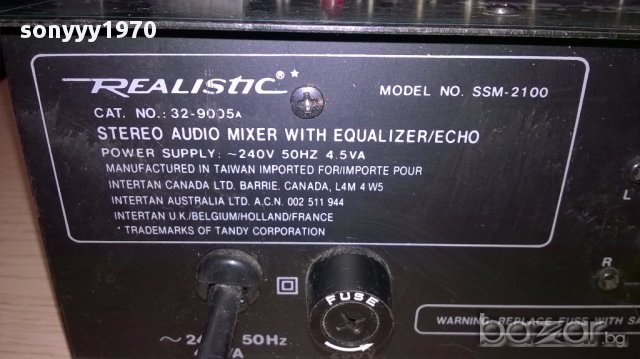 поръчан-Realistic ssm-2100-mixer/equalizer/echo-внос англия, снимка 11 - Ресийвъри, усилватели, смесителни пултове - 13080442