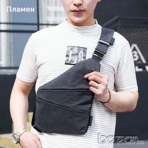 Мъжка спортно-елегантна текстилна чанта за през рамо DXYZ 31x27x19x17 , снимка 3 - Чанти - 20925079
