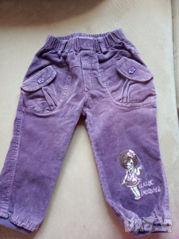 Велурени джинси, снимка 1 - Панталони и долнища за бебе - 25496588