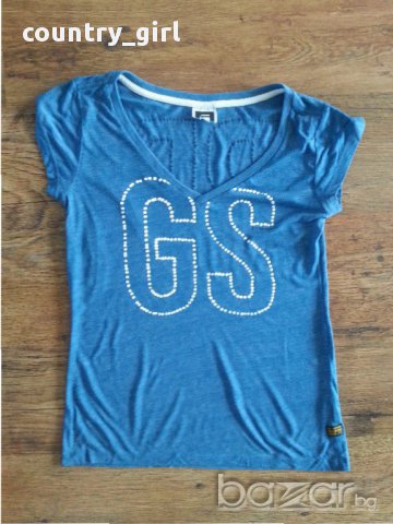 G-star - страхотна дамска тениска 100% оригинал много добро състояние , снимка 4 - Тениски - 15412584