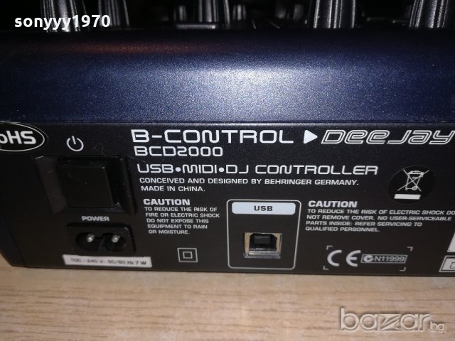 behriner bcd2000 b-control deejay-usb midi dj controller from uk, снимка 18 - Ресийвъри, усилватели, смесителни пултове - 20284389