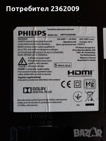 Phillips 40 PFH4200/88 на части 
