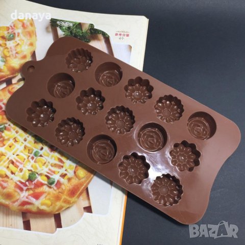 740 Силиконова форма за шоколадови бонбони цветенца и розички, снимка 6 - Форми - 24216425