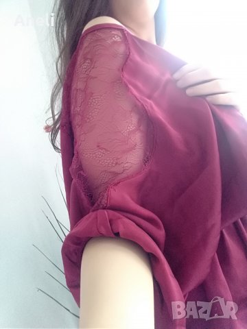 Ефирна блуза с дантела, снимка 9 - Туники - 17392389