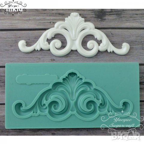 ОР16 Извит орнамент силиконов молд форма за декорация и украса торта фондан