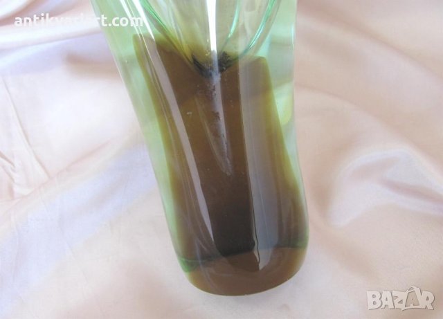 Стара Морано Кристално Стъкло Масивна Ваза, снимка 5 - Антикварни и старинни предмети - 25706892
