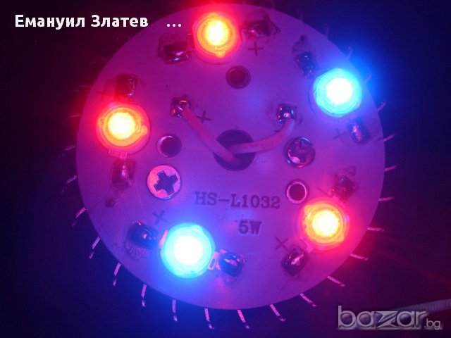 LED Крушка E27 220v GROW , Hydroponics , аквариум и други места с определена дължина на вълната, снимка 11 - Крушки - 8739979