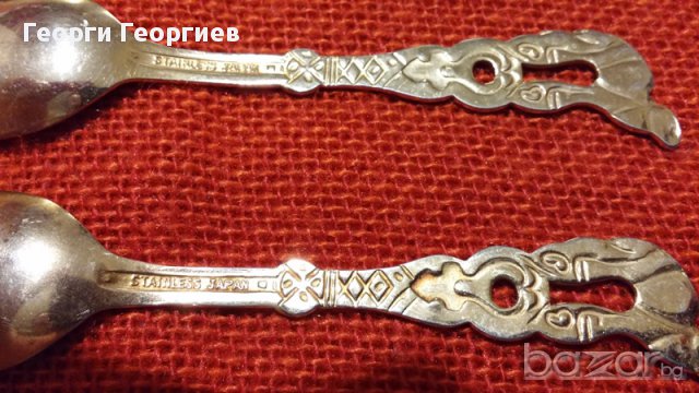 Уникални старинни японски лъжички за кафе с позлата, сет от 6 броя, снимка 9 - Антикварни и старинни предмети - 12950920