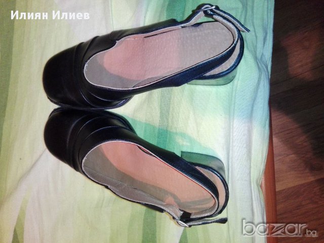 Дамски полуотворени обувки от естествена кожа, снимка 4 - Дамски ежедневни обувки - 17544059
