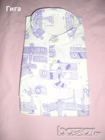 Нова риза с войнишка якичка р-р 38 ръст 176, снимка 1