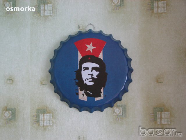 Че Гевара Голяма табела във формата на капачка за бутилка бира кока кола швепс картина стена декор, снимка 2 - Декорация за дома - 13273624