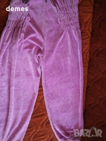 Плюшен панталон в люляково, размер 8, 10 и 12, снимка 1 - Детски панталони и дънки - 23246948