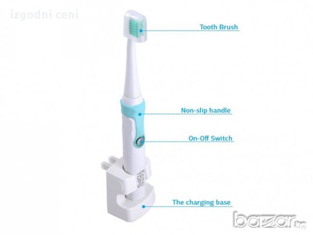 Ел.четка за зъби KEMEI KM-970 с 4 заменяеми глави и вградена батерия, снимка 3 - Други - 16742376