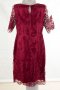 Дантелена рокля в бордо марка Poza - XL, снимка 2