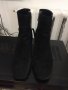 маркови кожени ботуши ZARA Trafaluc Black Suede Boots, снимка 2