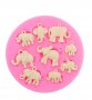 9 малки слончета слон висулка силиконов молд форма декорация торта фондан смола бижу, снимка 1 - Форми - 25785878