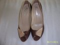 Дамски кафяви обувки, снимка 1 - Дамски обувки на ток - 18037549