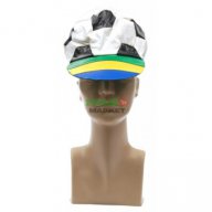 Карнавална шапка във формата на футболна топка с козирка. Подходящ аксесоар към карнавален костюм. Р, снимка 1 - Други - 16196396