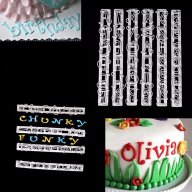 азбука латиница Главни букви и цифри числа 6 шаблона резци релси форми пластмасови украса торта пита, снимка 2 - Форми - 15034423