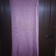 Дълъг плетен розов шал, снимка 1 - Шапки - 13051977