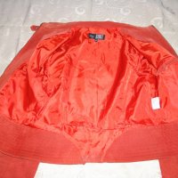 Дамско червено яке естествен велур, снимка 7 - Якета - 19080625