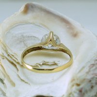 златен пръстен с цирконий ф8 мм 2.36 грама, снимка 4 - Пръстени - 21290781