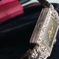 Платина с диаманти изящен дамски часовник, снимка 6 - Дамски - 24861048