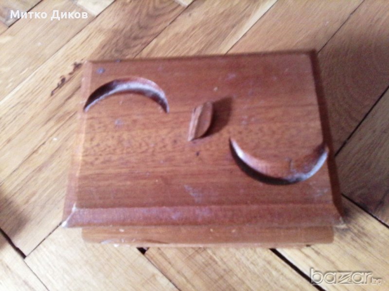 дървена кутия за бижута ръчна изработка, снимка 1