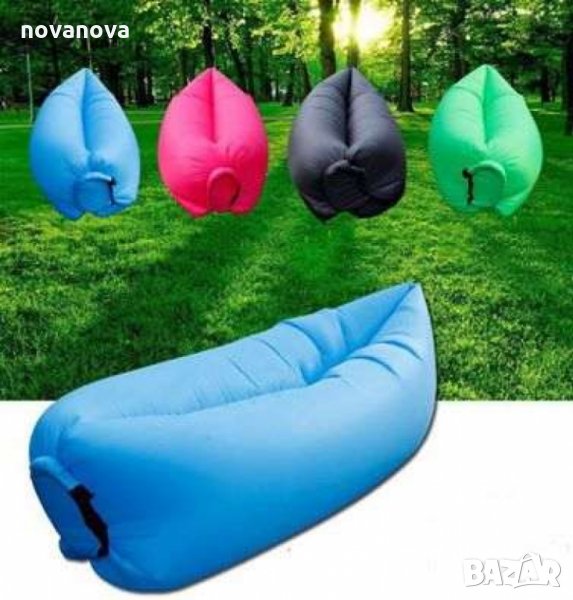 Надуваемо легло, шезлонг за плаж Bubble Bed , Lazy bag, снимка 1