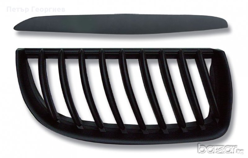 Черни бъбреци за BMW E90 (2005-2008) с наклонени ребра, снимка 1