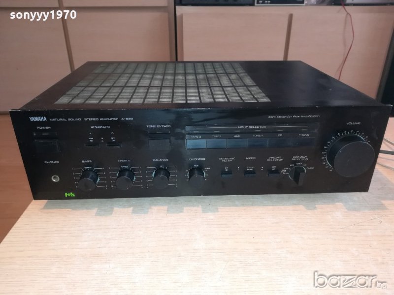 yamaha a-520-stereo amplifier-made in japan-внос швеицария, снимка 1