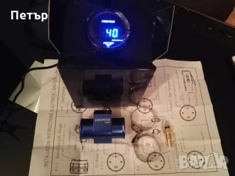 Уред, температура на вода, Cnspeed,Dynoracing, измервателен, показващ, water temperaturе, дигитален