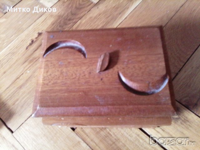 дървена кутия за бижута ръчна изработка