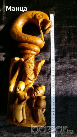 Африканска  статуетка  , снимка 5 - Статуетки - 17149356